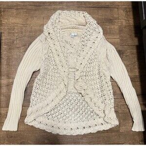 The territory ahead crochet cascading knit cardigan